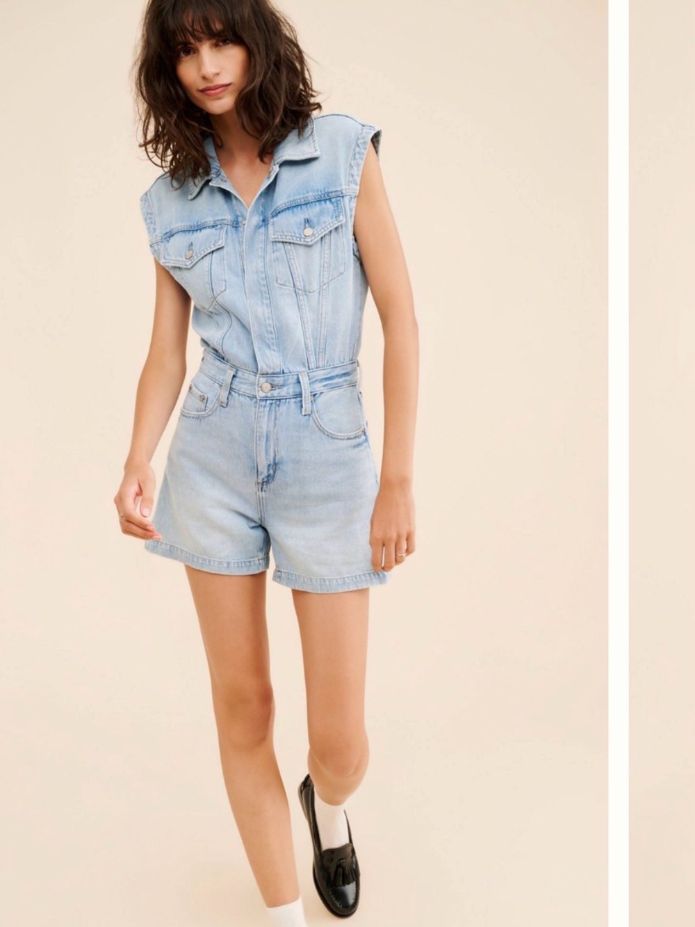 Pistola Lennox Blue Denim Romper
